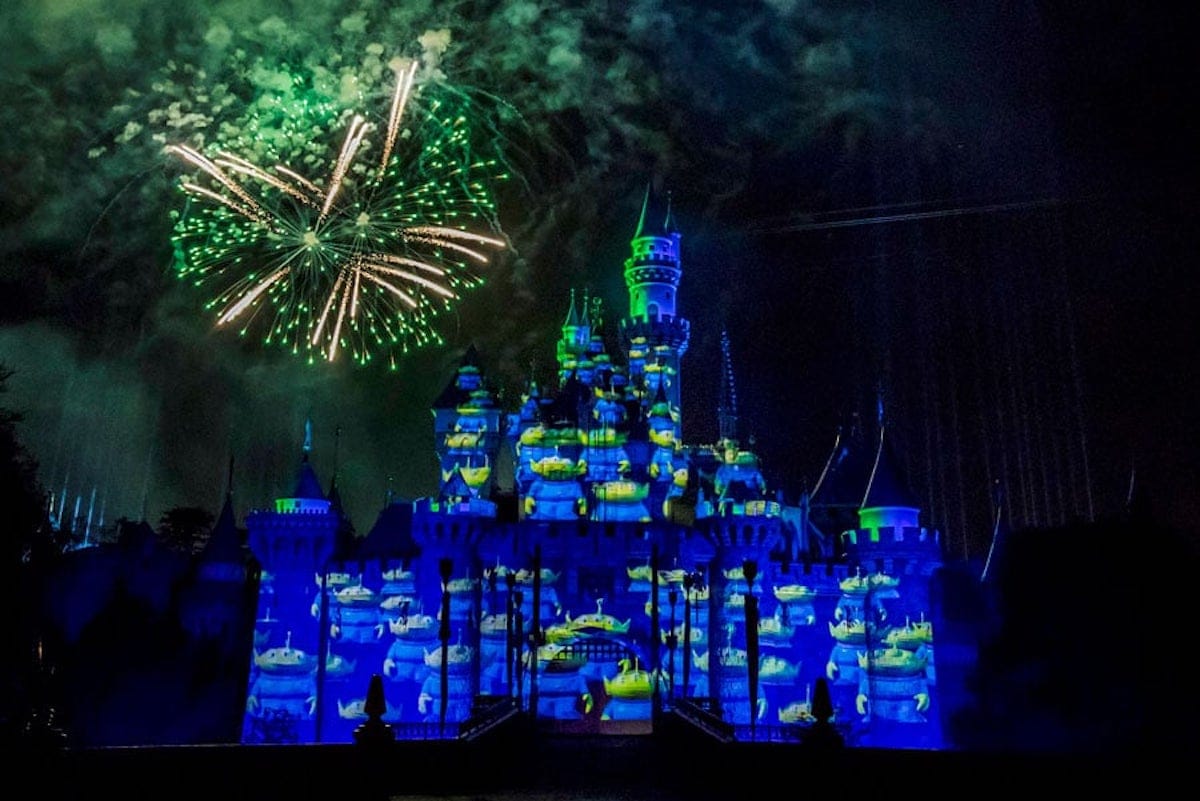 disneyland castle, pixar fest