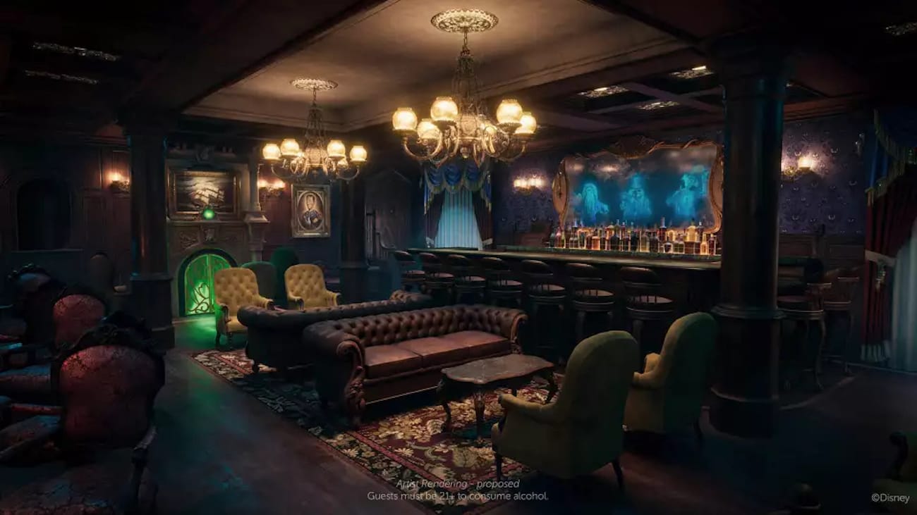 haunted mansion parlor, disney treasure